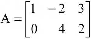 exemplo de matriz 2x3