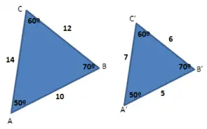 triangulos semelhantes