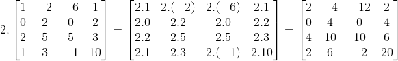 multiplicacao de matrizes por um numero real exemplo 1