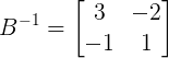 matriz inversa 2x2