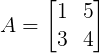 exemplo de como calcular determinante de matriz 2x2