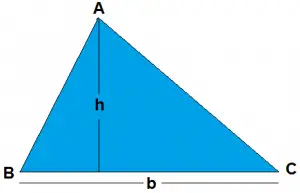 como calcular a area de um triangulo